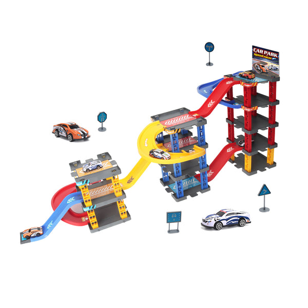 69 Pcs Hotwheels DIY Track Set Parking Lot