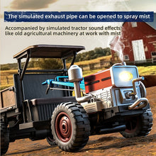 Vintage RC Tractor Model with Trailer