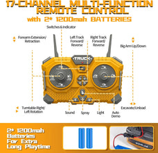 17 Channel High Power Remote Control Excavator 2.4 Ghz