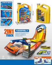 Fuel Gas Can Track Set With 2 Metal Cars