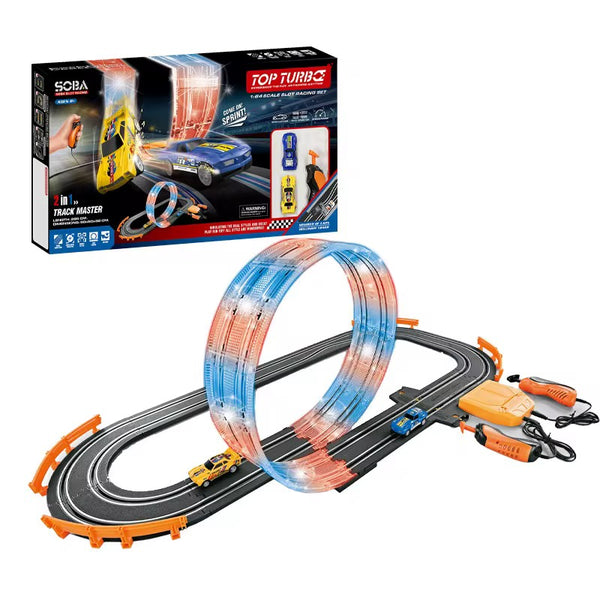 2 in 1 Remote Control High Speed Track With Lights