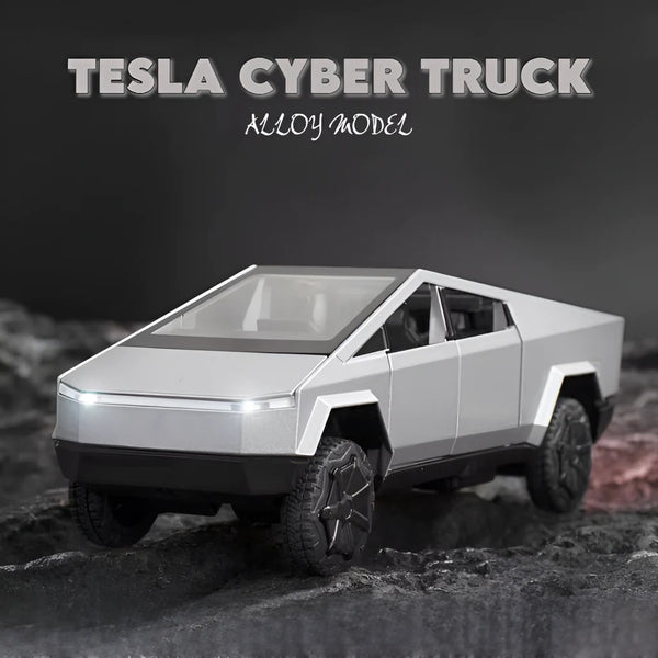 Tesla Cyber Truck 1 : 24 Diecast With Bike and Station