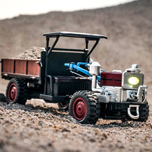 Vintage RC Tractor Model with Trailer