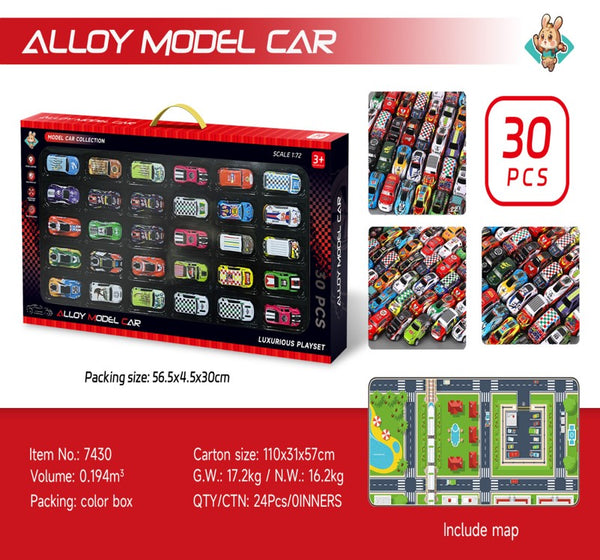 30 Pcs Mini Metal Cars Set – Diecast Station
